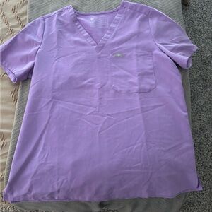 FIGS Light Purple Catarina One-pocket Scrub Top